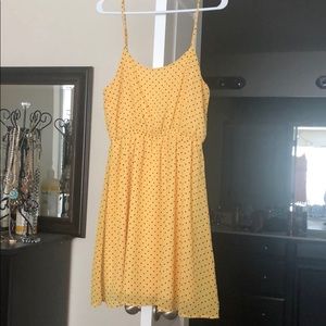 Polka dot yellow dress